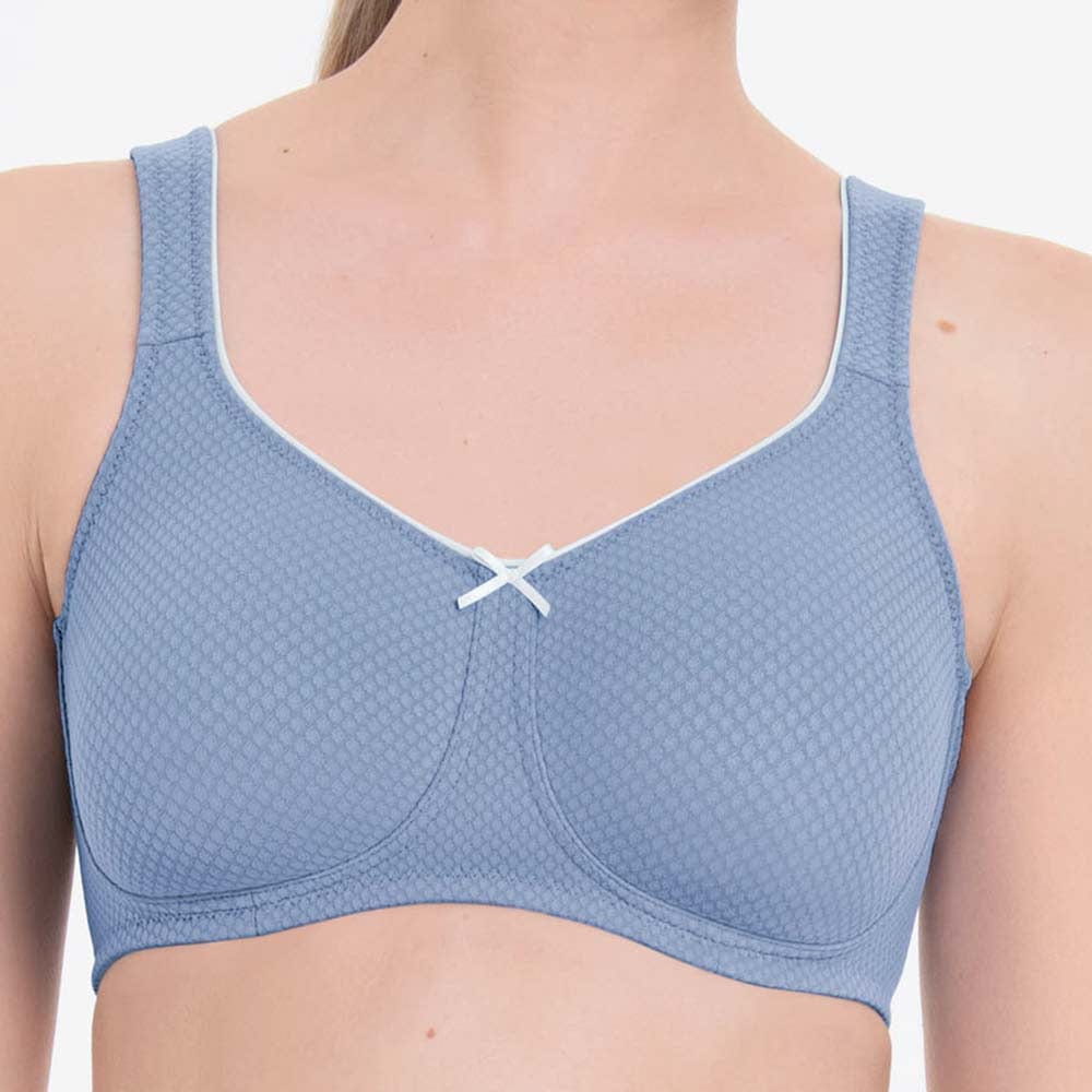 Anita Care Leni Mastectomy Bra Blue Close up | EnVie Lingerie