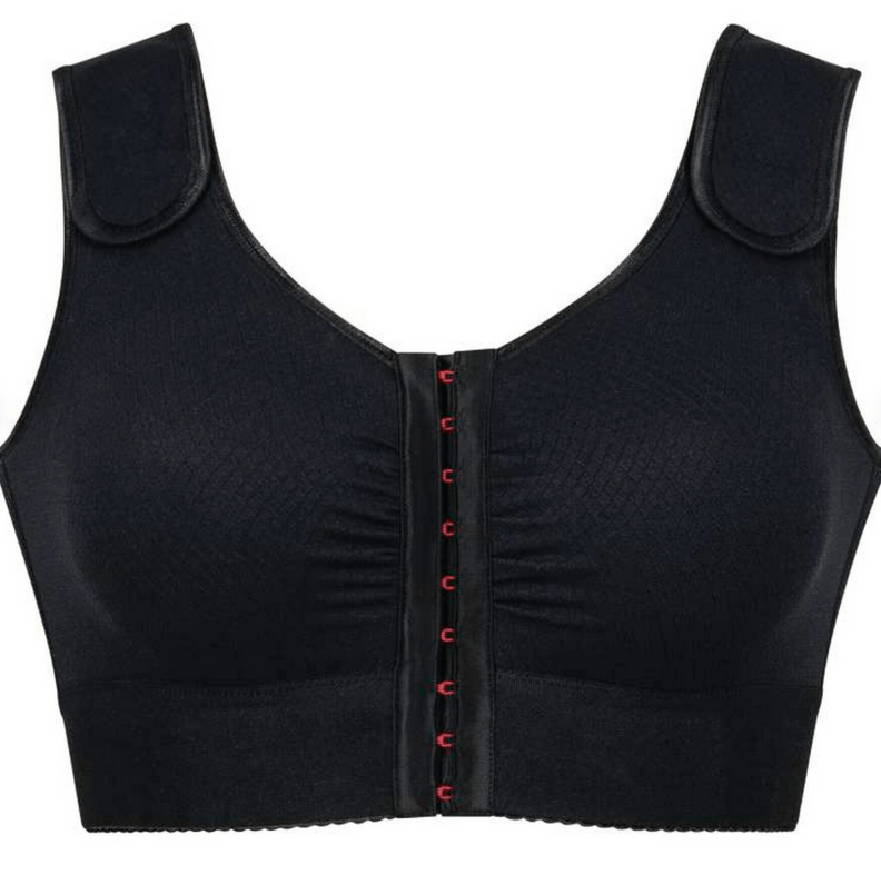 Anita Compression Bra Black Front Close up | EnVie Lingerie