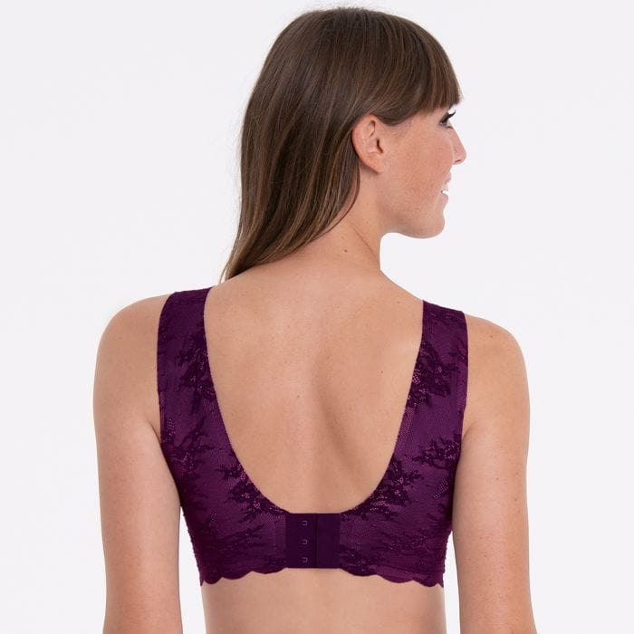 Anita Esssential Lace Bralette in Purple Back View | EnVie Lingerie