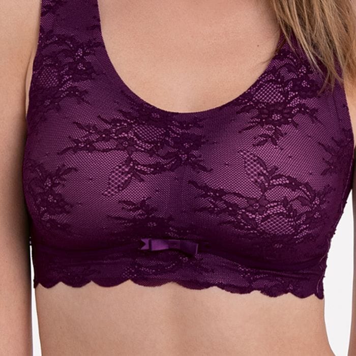 Anita Essential Lace Bralette in Purple Front View | EnVie Lingerie