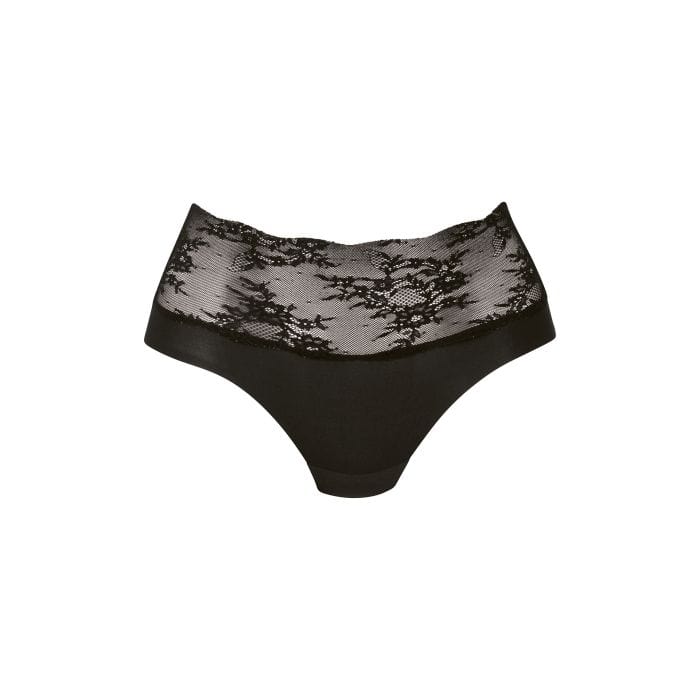 Anita Essential lace Brief Black close up | EnVie Lingerie