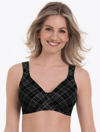 Anita Bras Anita Rosa Faia Twin Art Underwired Bra - Black/Grey