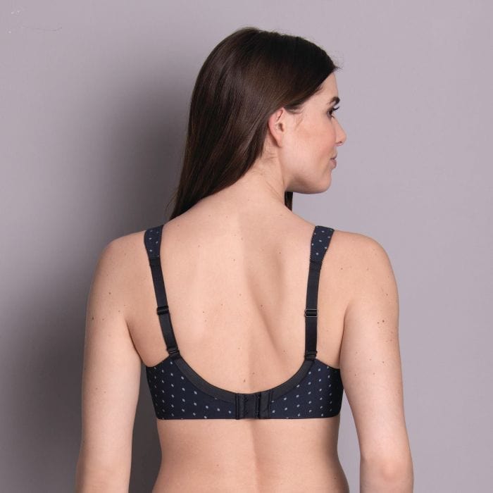 Ania comfort Belvedere Underwired Bra Deep blue back view | EnVie Lingerie