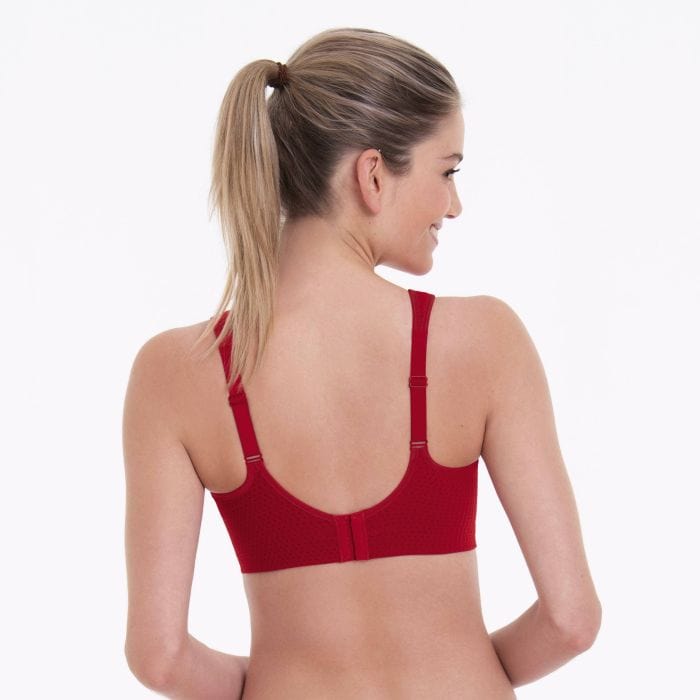 Anita sports bra air control Deltapad in Lipstick Back view | EnVie Lingerie