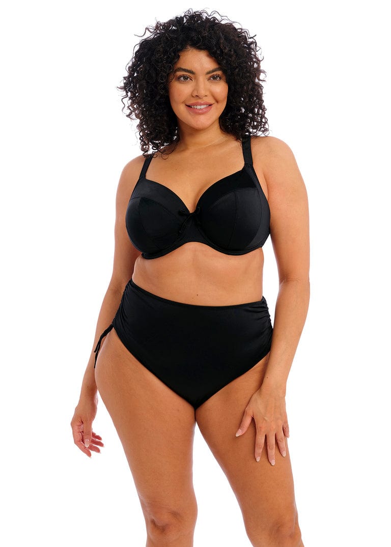 Fantasie Swimwear Elomi Plain Sailing Black Adjustable HIgh Waist Bikini Brief