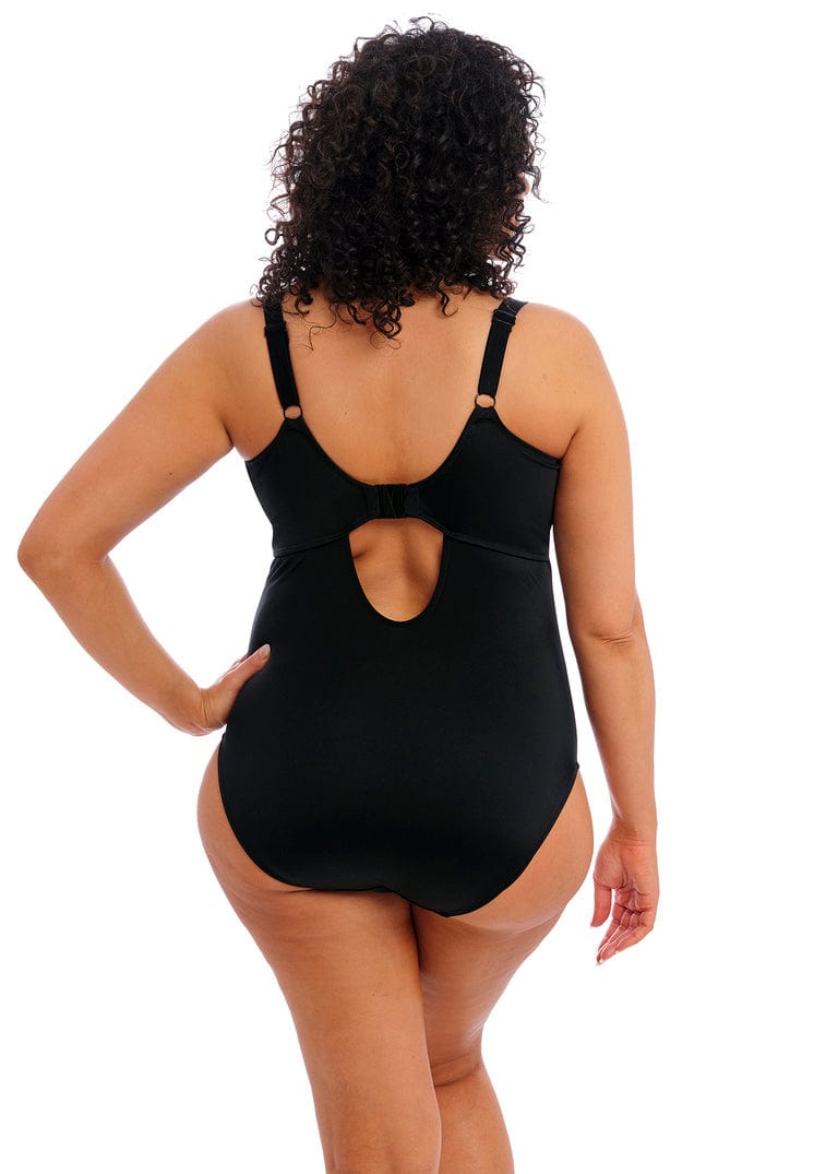 Fantasie Swimwear Elomi Plain Sailing Black Non Wired Plunge Swimsuit