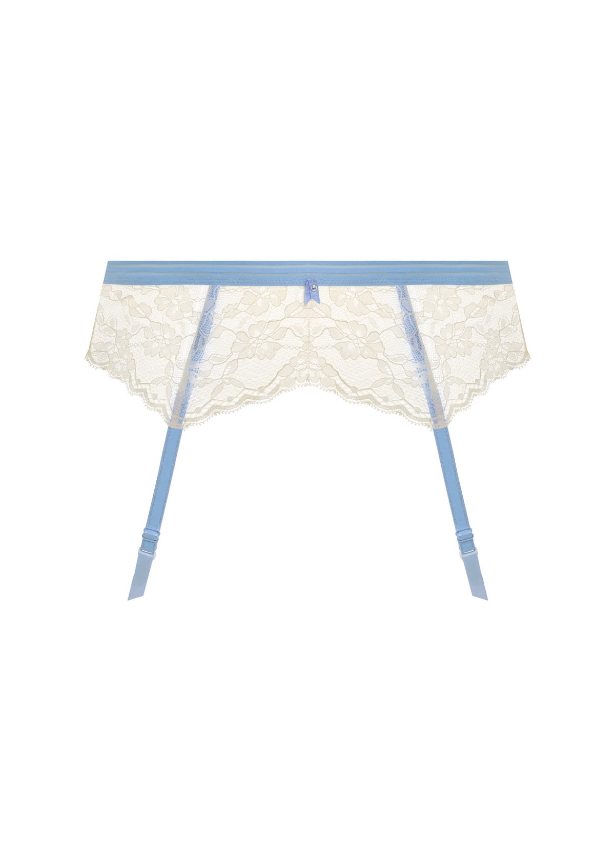 Freya Lingerie Offbeat Suspender Belt something blue flat view | EnVie Lingerie