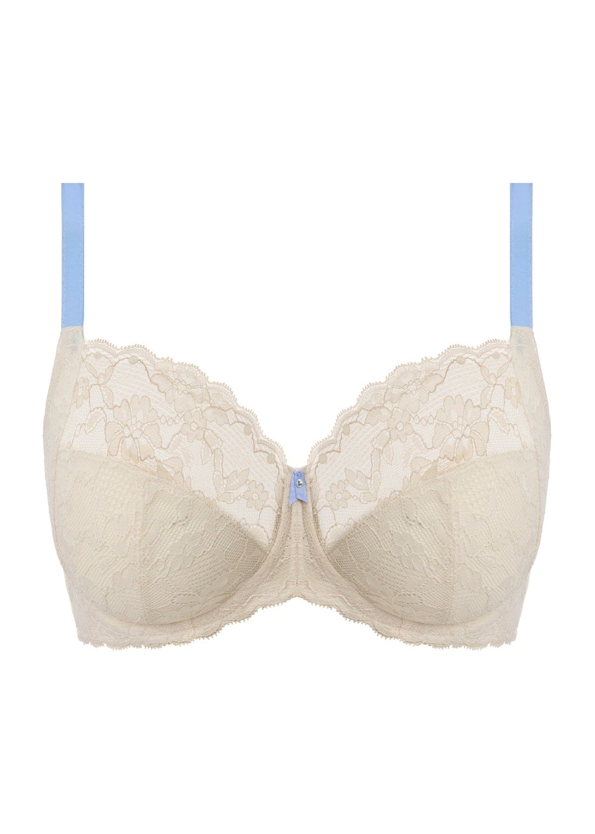 Freya Lingerie Offbeat Something blue Underwired Side Support Bra Close Up | EnVie Lingerie