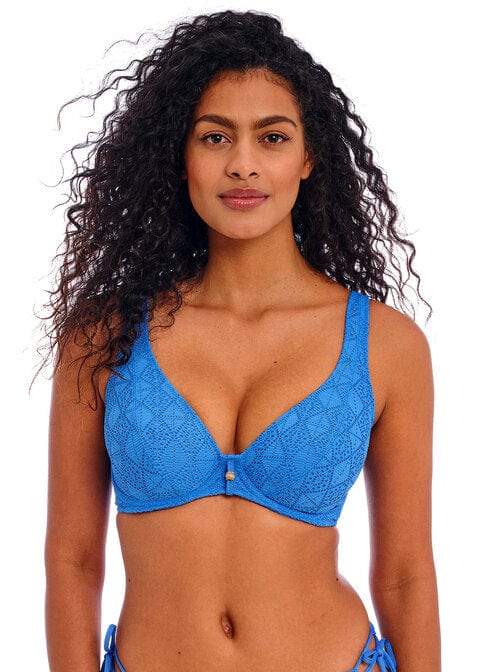 Freya Swimwear Nomad Nights Atlantic blue High Apex bikini top | EnVie Lingerie