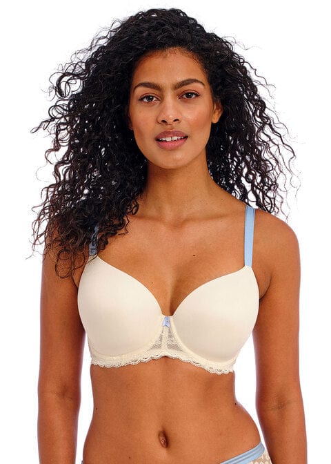 Freya Lingerie Offbeat Underwired Moulded Demi T-Shirt Bra in Something blue | EnVie Lingerie