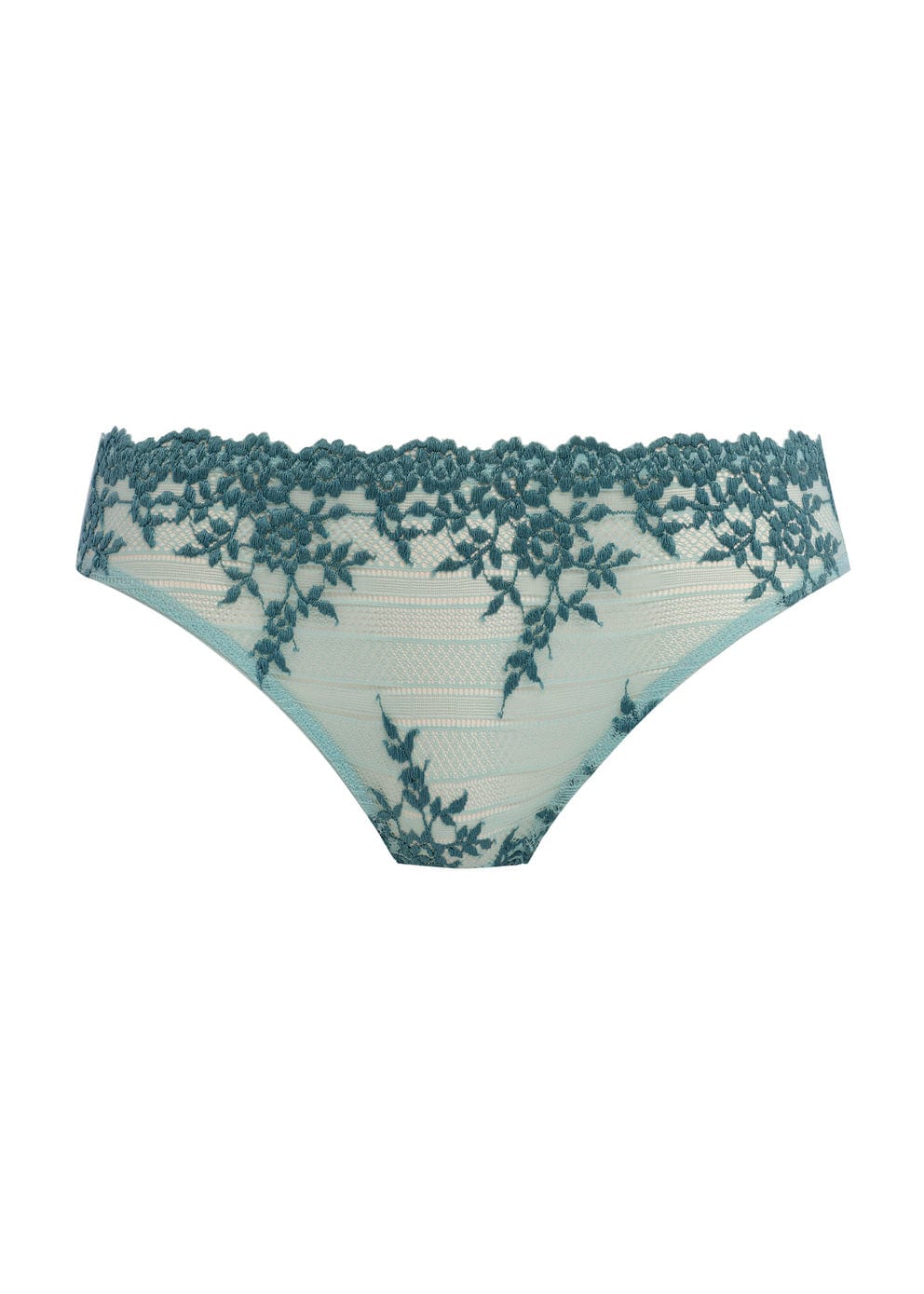 Wacoal Embrace lace Brief Eggshell blue Front Flat | EnVie Lingerie