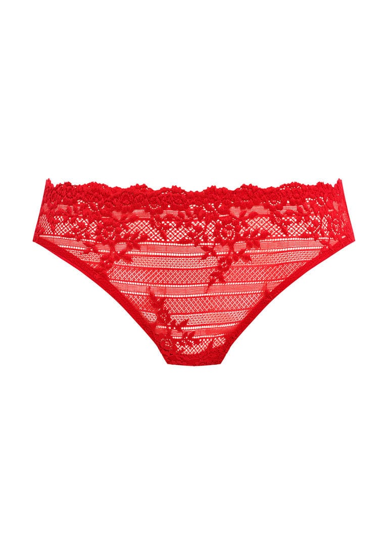 Wacoal Embrace lace Brief Equestrian Red Front | EnVie Lingerie 