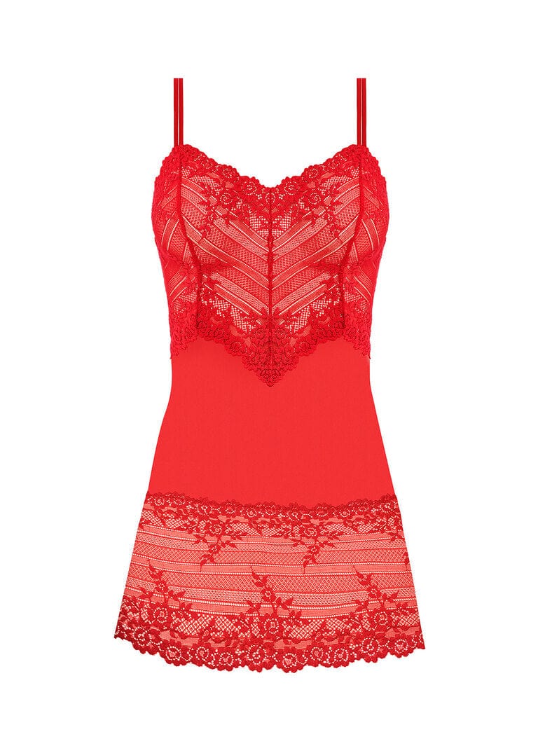 Wacoal Embrace Lace Chemise Equestrtian Red | EnVie Lingerie