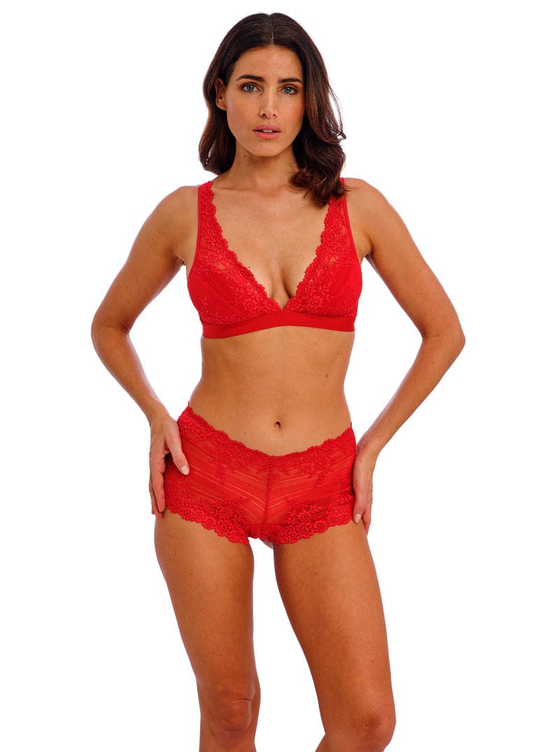 Wacoal Lingerie Embrace Lace Equestrian Red Boy Short | EnVie Lingerie