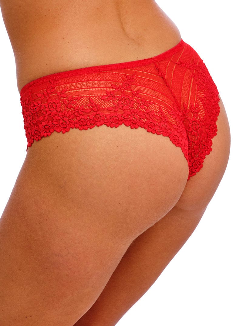 Wacoal embrace Lace Equestrian Red Tango side View | EnVie Lingerie