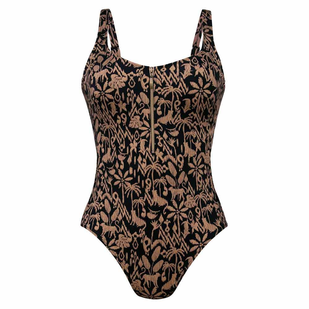 Anita Elouise Swimsuit Safari 7716 with Zip | EnVie Lingerie