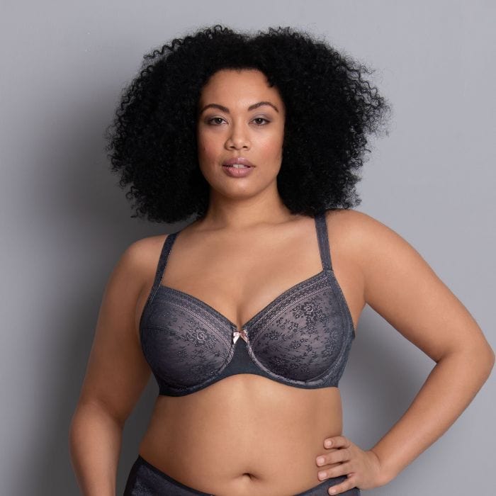 Anita Fleur Lace Bra in Grey  EnVie Lingerie