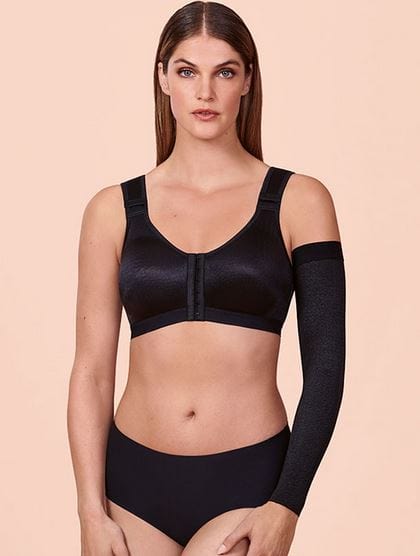 Anita Post Surgery Wear 34A / Black Anita Care London Lymph Relief Bandage Front Closure Bra (Black)