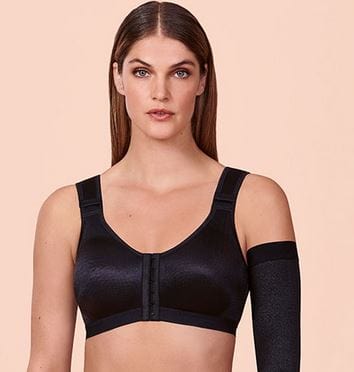 Anita Post Surgery Wear Anita Care London Lymph Relief Bandage Front Closure Bra (Black)