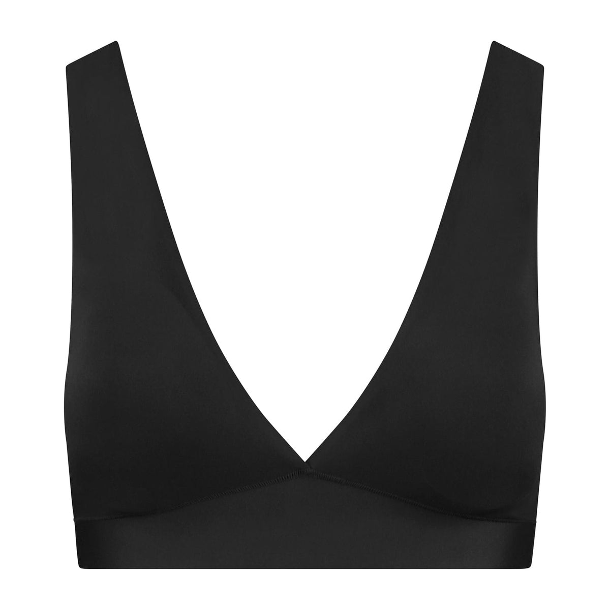 Bye Bra Bras Black / S Bye Bra Bra Top Deep Plunge