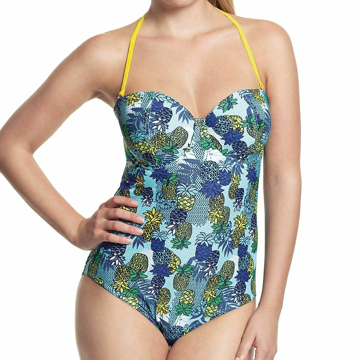 Cleo Swimwear 34DD / Multi Cleo Carmen Bandeau Swimsuit